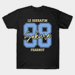 Sakura Le Sserafim College T-Shirt